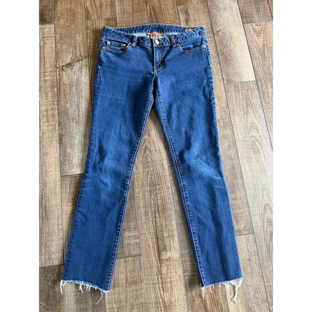 Tory Burch Super Skinny Low Rise Jeans Sz. 29 Dark Blue